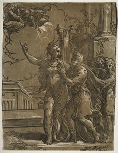 Die Tiburtinische Sibylle und Kaiser Augustus von after Parmigianino