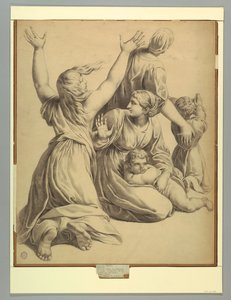 Gruppe von Figuren aus Raphaels Incendio del Borgo