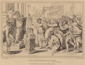 St. Paulus und St. Barnabas in Lystra, Apostelgeschichte von after Raphael