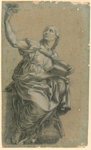 Die Kumanaische Sibylle aus Raphaels Fresko in St. Maria della Pace von after Raphael