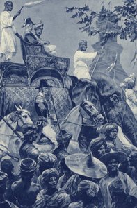 Singapur, die Briten betreten die Stadt, die 1824 vom Sultan von Johore für eine Geldsumme übergeben wurde von after Richard Caton II Woodville
