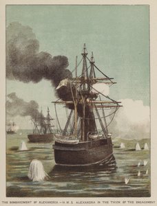 Die Bombardierung von Alexandria, HMS Alexandra im dichten Gefecht