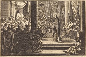 Christus vor Kaiphas von after Sébastien Le Clerc I