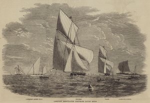 Lowestoft-Regatta, das Rennen der Erstklass-Kutter