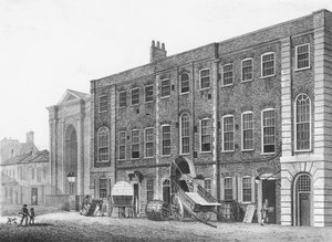 Südansicht des Theatre Royal in der Portugal Street, Lincolns Inn Fields, 1811