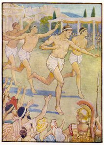 In den frühesten Zeiten war ein einfacher Fußlauf das einzige Ereignis von after Walter Crane