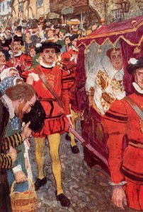 Shakespeare sieht die Königin vorbeiziehen