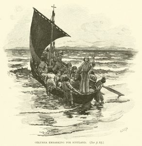 Columba auf dem Weg nach Schottland von after William Henry Margetson