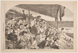 Unsere Badeorte – Pferderennen in Saratoga von after Winslow Homer