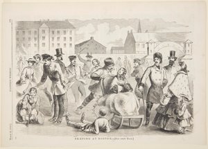 Schlittschuhlaufen in Boston von after Winslow Homer