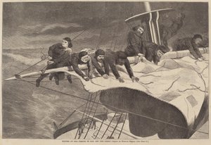 Winter auf See - Segel einholen vor der Küste von after Winslow Homer