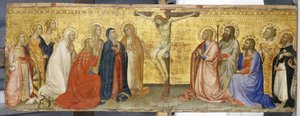 Christus am Kreuz mit Maria Magdalena und anderen Heiligen
