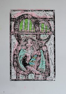 Abstrakte rosa Umarmung