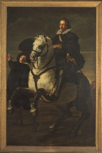 Porträt eines Mannes zu Pferd