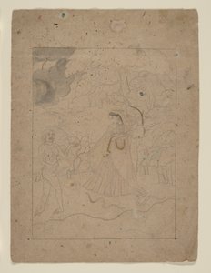 Abhisarika Nayika (Heldin, die die Nacht trotzt) von anonymous 