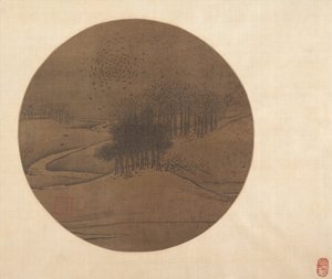 Krähen und kahle Bäume im Winter von anonymous 
