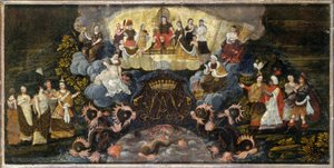 Allegorie zur Hochzeit des Dauphins mit Marie-Anne von Bayern, am 7. März 1680 von anonymous 