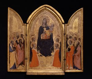 Madonna und Kind mit Heiligen (Das Sterbini-Triptychon) von anonymous 