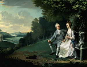 Porträt eines Paares, angeblich Sir Francis und Lady Dashwood in Wycombe Park von anonymous 