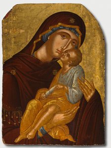 Ikone der Muttergottes und des Jesuskindes (Virgin Eleousa)