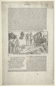 Dante und Virgil mit der Vision von Beatrice