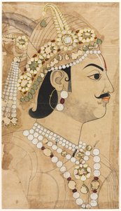 Porträt von Maharaja Pratap Singh (1764–1803) von attributed to Sahib Ram