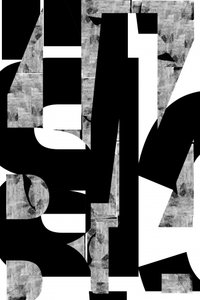 Abstrakte Monochrome Buchstabenformen von cartissi