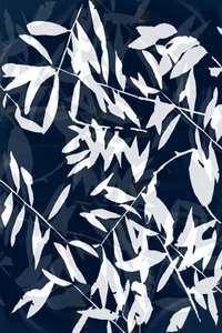 Abstrakte marineblaue Blätter
