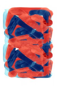 Fette Rot-Blaue Striche