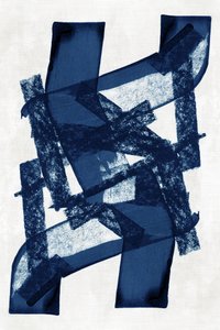 Tiefblaue abstrakte Formen