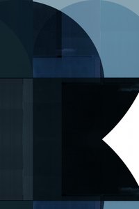 Tiefblaue geometrische Bögen von cartissi