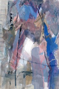 Ausdrucksstarkes Blau-Pink-Abstrakt von cartissi