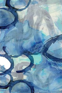 Fließendes Blaues Abstrakt von cartissi