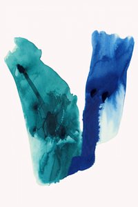 Fließendes Blaues Teal Abstrakt von cartissi