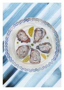 Frische Austern und Zitrone von cartissi