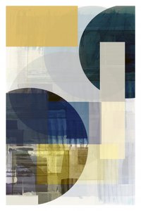 Geometrische blau-goldene Abstraktion von cartissi