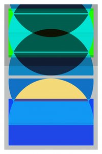 Geometrische Blau-Gelb-Schichten von cartissi