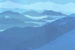 Neblige Blaue Berge von cartissi
