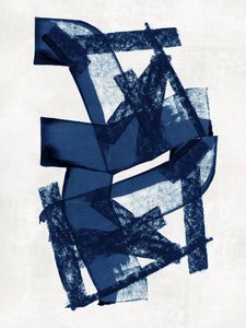 Moderne indigoblaue Pinselstriche von cartissi