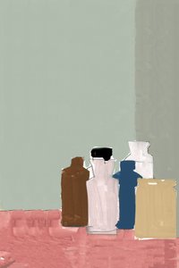 Gedämpfte Flasche Stillleben