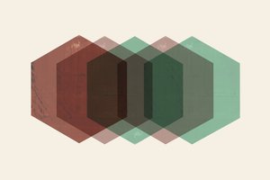 Gedämpfte Hexagon-Überlappung von cartissi