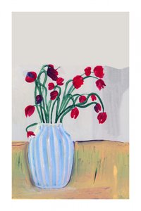 Rote Blumen Stillleben von cartissi