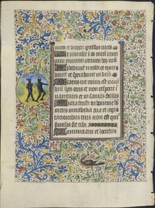 Blatt aus einem Stundenbuch: Zwei Teufel (verso)