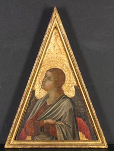 Ziergiebel mit Engel von circle of Niccolò di Segna