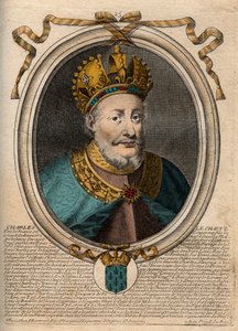 Porträt von Karl II der Kahle (823-877), König von Frankreich - Gravur aus 
