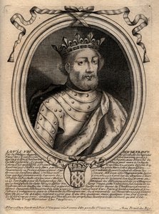 Porträt von Ludwig VIII. (1187-1226), König von Frankreich - Gravur aus 