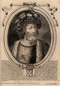 Porträt von Philipp I. (1060 - 1108), König von Frankreich - Philipp I. (1053-1108) König von Frankreich - Gravur aus 