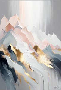 Abstrakte goldene Berge, inspiriert von Olga Suvorova
