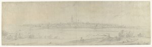 Ansicht von Naarden, 1672 (Serie: Zeichnungen des französischen Einfalls in die Niederlande 1672 von Adam Frans van der Meulen, aufbewahrt in der Manufacture des Gobelins)