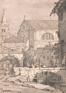 Venezianische Fantasie von imitator of Canaletto